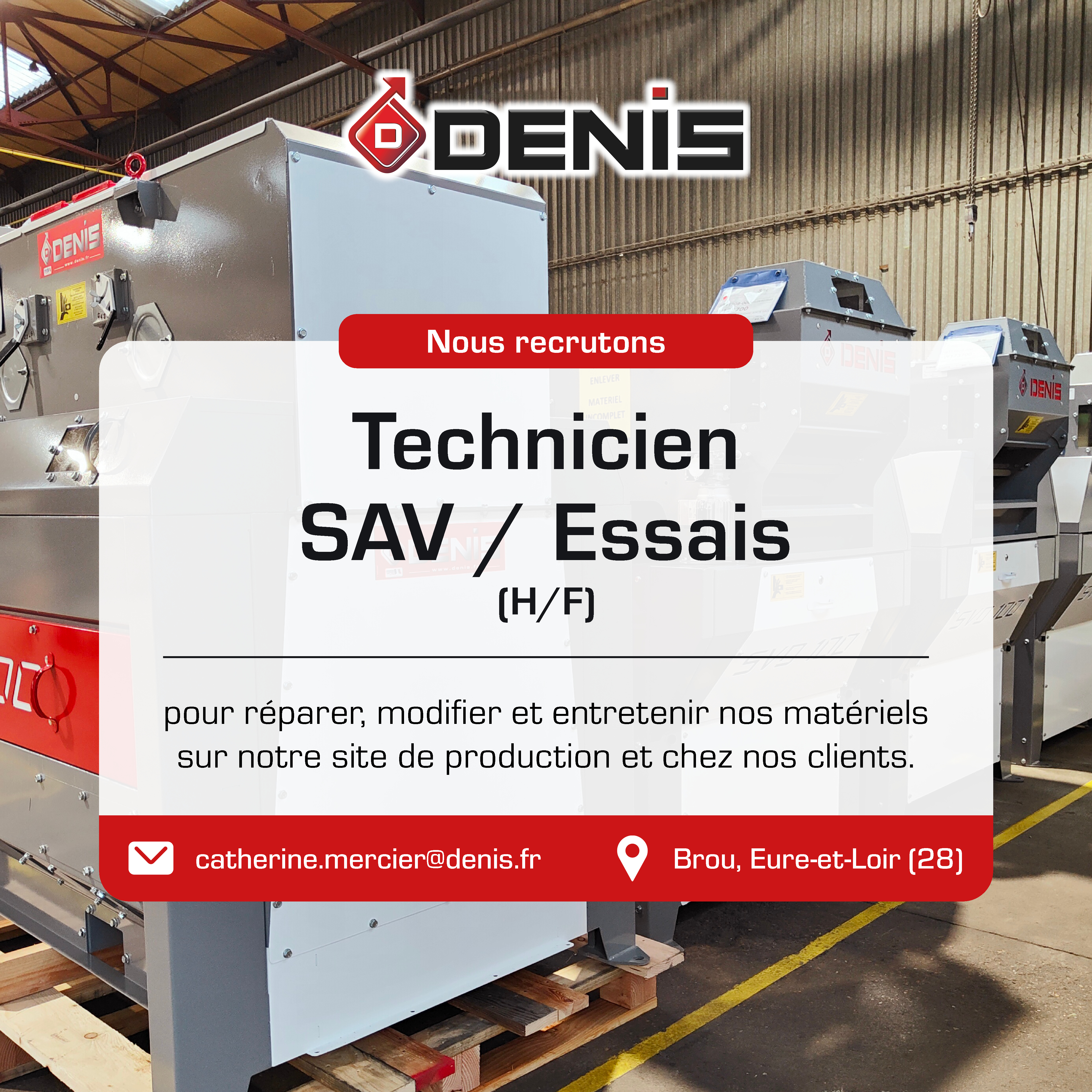 Recrutement Technicien SAV - Essais